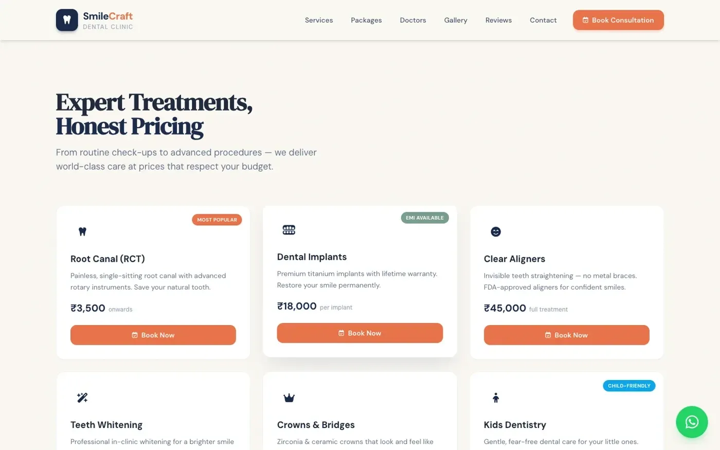 Treatments with honest prices