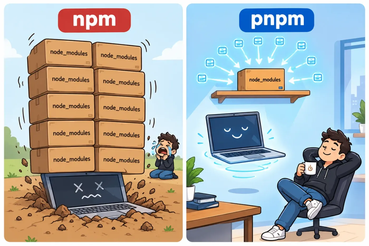 npm vs pnpm